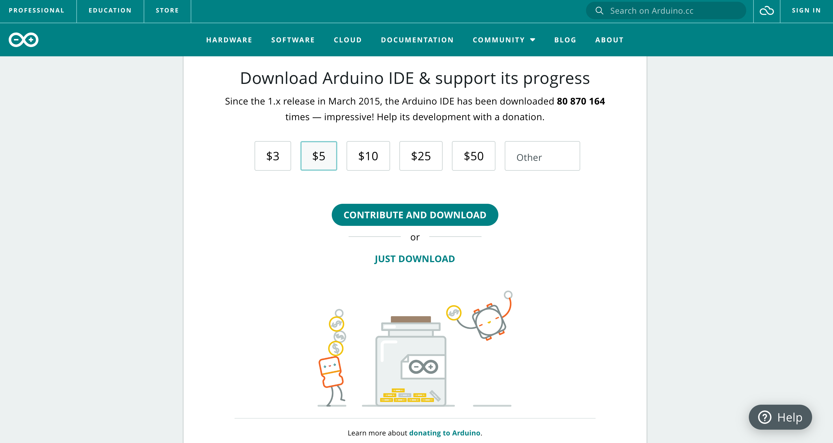 Arduino start downloading IDE